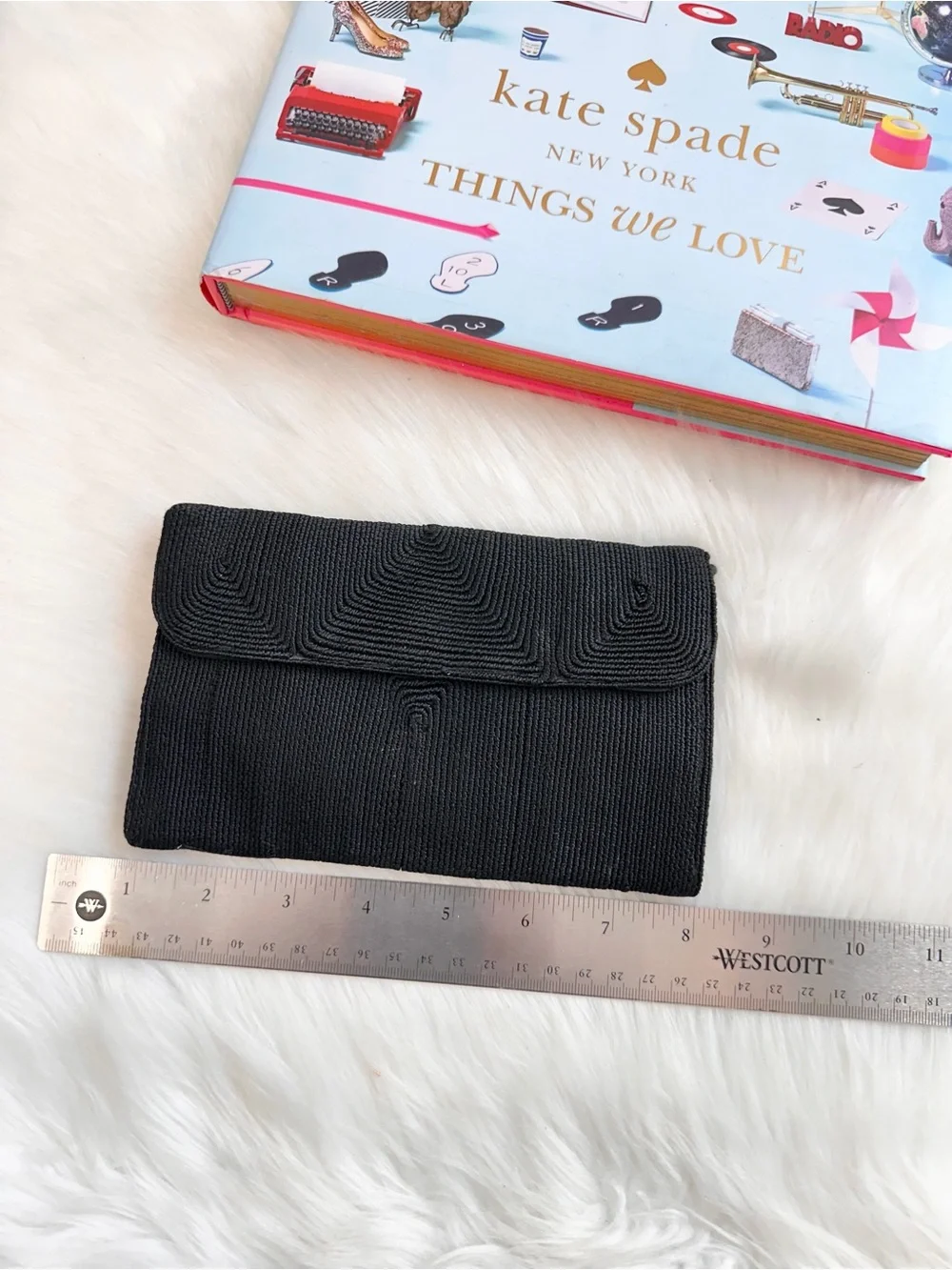 Givenchy Vintage Black Textured Fabric Clutch Wristlet